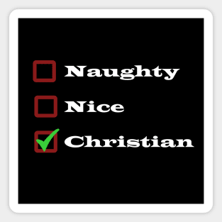 Merry Christian Christmas - Blessed Holidays Magnet